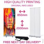 Roll Up Banner Pop/Roll/Pull up Exhibition Display Stand 850 x 2000 mm