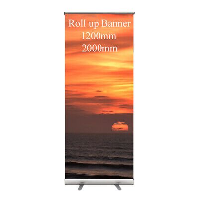 Roll-Up Banner 1200mm x 2000mm Wide Printer Artwork Roll Pull up Display Presentation