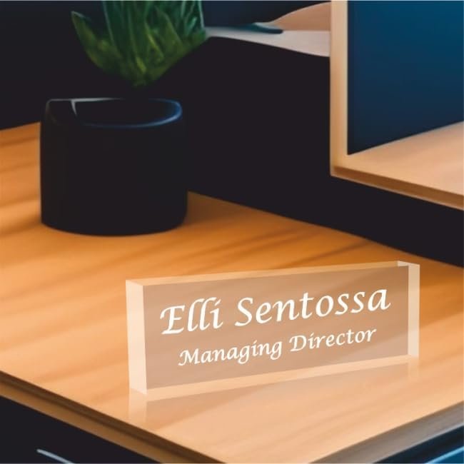 Personalized Desk Name Plate | Home Decor or Office - 10cm x 3cm x 12mm