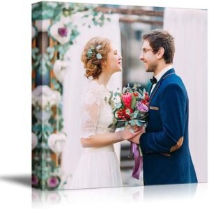 Personalised Canvas Prints, Photo Canvas your Image, Personalised Streched Canvas Art, Customised Personalised Print Your Photo on Canvas Wedding Images