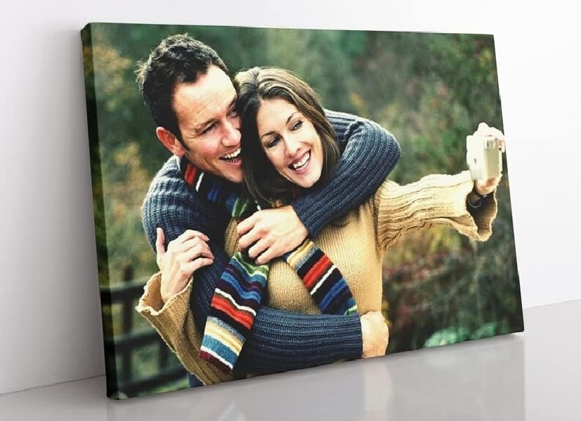 PERSONALISED CANVAS PRINT WATER RESISTANCE INK USE - 4 SIZES A4-A3-A2-A1-WITH YOUR PHOTO/PIC