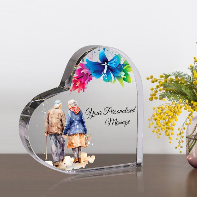 Retirement Gifts:Customized Heart Shaped Acrylic Plaque, 12cm x 12cm x 15mm