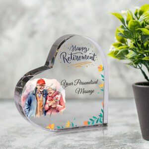 Retirement Gifts:Customized Heart Shaped Acrylic Plaque, 12cm x 12cm x 15mm