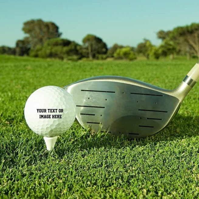 Golf Balls Personalised Funny Golf Balls with Logo Picture Gift For Golfers (Pack of 2)