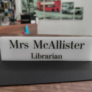 Personalised Name Desk Plate Plaque Sign For Work Home Office Gift
