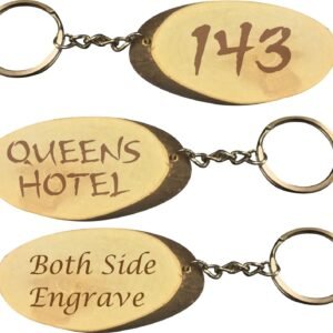 Personalised Wooden Key-ring Engraved With Your Special Message. Business Logo