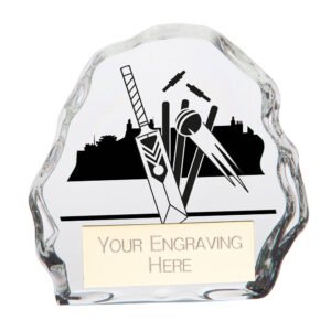 Mystique Cricket Glass Award 90mm