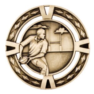 V-Tech Series Medal – Rugby 60mm Gold