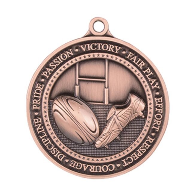 Olympia Rugby Medal Bronze 60mm