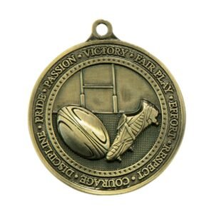 Olympia Rugby Medal Gold 60mm