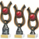 Antique Silver Ribbon Cricket Ball Award 18cm (7")