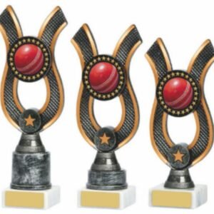 Antique Silver Ribbon Cricket Ball Award 18cm (7")