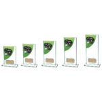 Colour Curve Lawn Bowls Jade Glass Award, Trophy, Trophies
