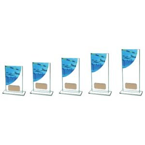 Colour Curve Swimming Jade Glass Award,Trophy,Trophies