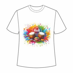 Holi T-Shirt – Colorful Festival T-Shirt  XS/S/M/L/XL (Unisex) Mens/Kids Design 03