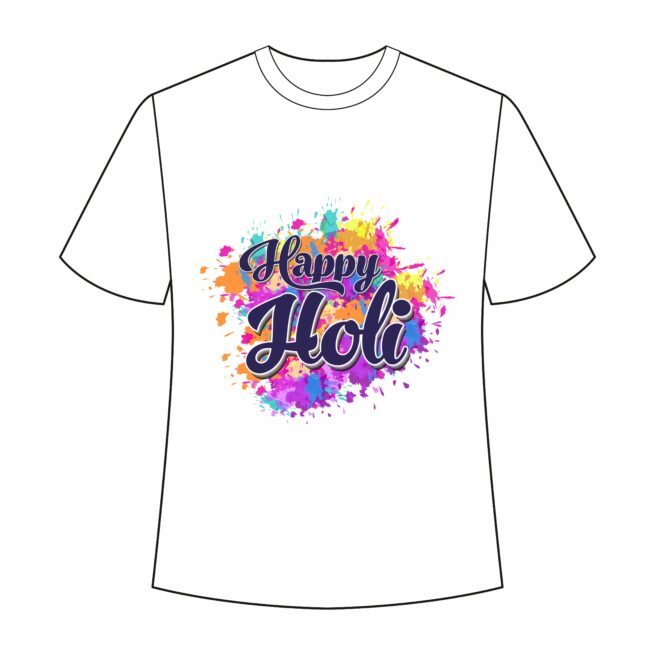 Holi T-Shirt – Colorful Festival T-Shirt  XS/S/M/L/XL (Unisex) Mens/Kids Design 01