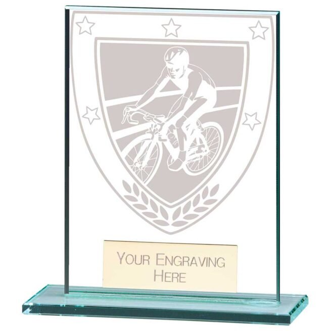 Millennium Cycling Jade Glass Award, Trophy, Trophies