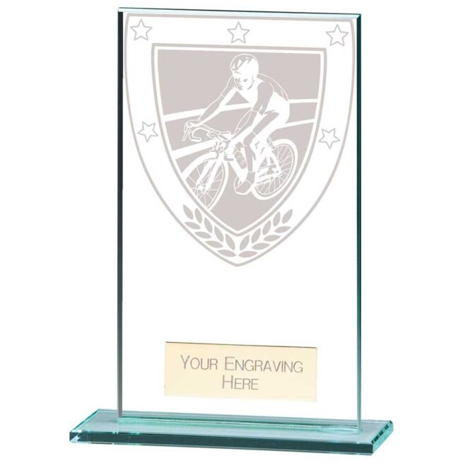 Millennium Cycling Jade Glass Award, Trophy, Trophies
