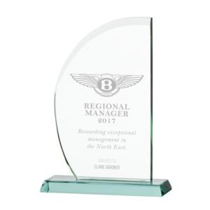 Jade Impulse Wave Glass Award,Trophy, Trophies 205mm